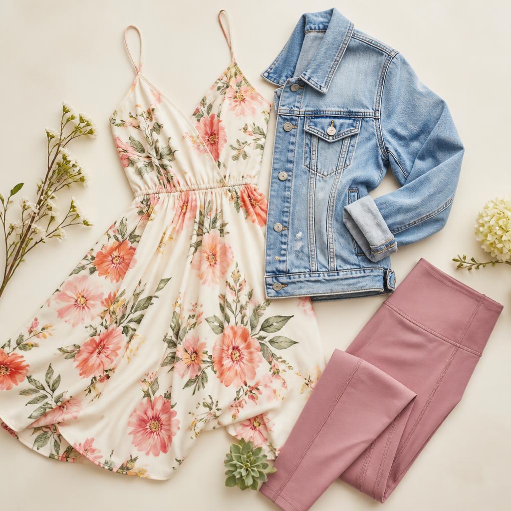 A Pam Jos outfit laid out on a plain background